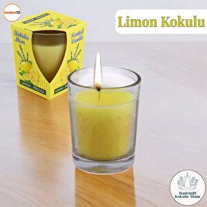 Kokulu Mum Dekoratif Mini Cam Kavanoz Bardak Mumluk Kandil Hediyelik Limon Paçuli Kokulu Mumlar