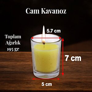 Kokulu Mum Dekoratif Mini Cam Kavanoz Bardak Mumluk Kandil Hediyelik Limon Paçuli Kokulu Mumlar