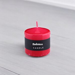 Baton Mum Kırmızı Silindir Dekoratif Mumu Kandil Hediyelik Fitilli Mumlar Şamdan Kokusuz 6 X 6 Cm