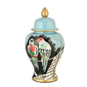Polly Seramik Turkuaz Vazo 39 Cm Ak.wlt0542