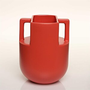 Handle Kırmızı Vazo Orta 16*16*20 Cm Ak.jl0038