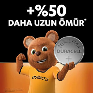 Duracell | Lr44 Alkalin Düğme Pil, 1.5v, 4'lü Paket, Uzun Ömürlü Güç, Oyuncaklar Ve Hesap Makineleri İçin