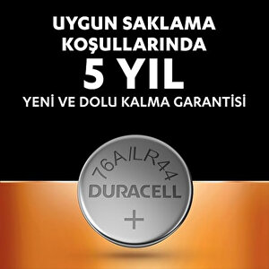 Duracell | Lr44 Alkalin Düğme Pil, 1.5v, 4'lü Paket, Uzun Ömürlü Güç, Oyuncaklar Ve Hesap Makineleri İçin