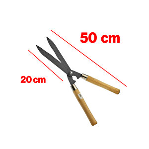 Eğri Çim Budama Makası Çalı Çimen Biçme Kesme Makas 50 Cm Keskin Metal Bıçkı 1 Adet