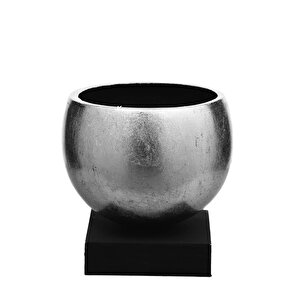 Fiber Glass Vazo Silver 25x20x27 Cm Ak.wlt0393