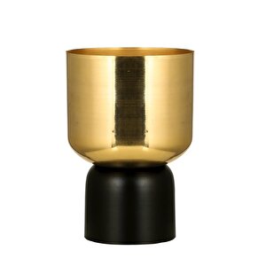 Vitale Gold Black Vazo Küçük 24*24*36 Cm Ak.jb0208