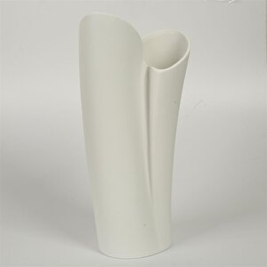 Beyaz Spiral Vazo 11*18*39 Cm Ak.jm00012