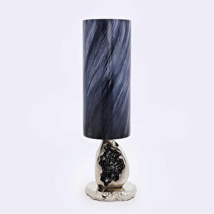 Swırl Cam Metal Vazo 12.7*16 Cm