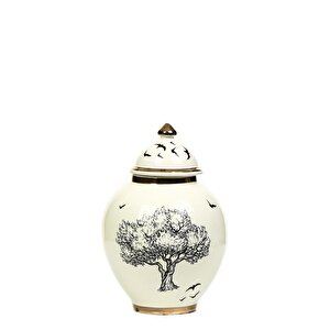 Ağaç Desenli Şah Küp 21 Cm Ak.nrh0100