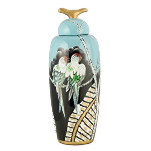 Polly Seramik Turkuaz Vazo 48 Cm Ak.wlt0543