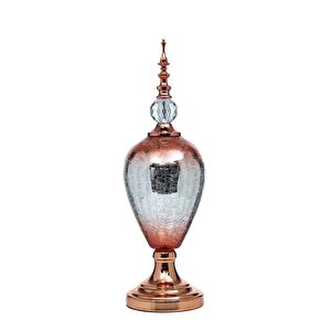 Sultan Bronz Kapaklı Vazo 24x15x49 Cm Ak.je0036