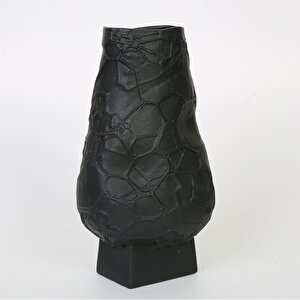 Siyah Dalgalı Vazo 24*22*31 Cm Ak.jm00021