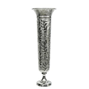 Gümüş Dekoratif Vazo 120 Cm Ak.ir0081