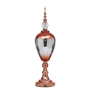 Sultan Bronz Kapaklı Vazo 24x15x49 Cm Ak.je0035