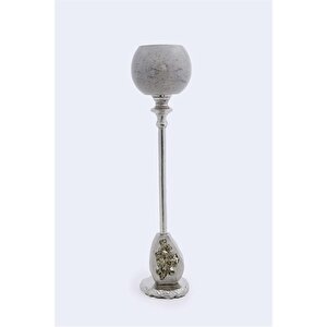 Tarnıshed Cam Metal Mumluk 12.7*12.7 Cm