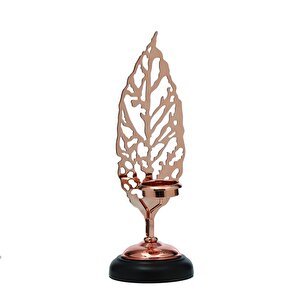 Yaprak Mumluk Bronz 35 Cm Ak.je0096