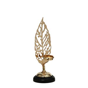Yaprak Mumluk Gold 35 Cm Ak.je0092