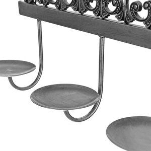 Raw Taşlı Metal Mumluk 5x30 Cm Ak.ga0001