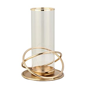 Galaksi Cam Mumluk Gold 22x22x35 Cm Ak.jd0082