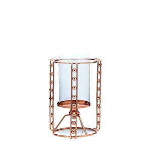 Alset Bronz Tealight Mumluk 19 Cm Ak.je0073