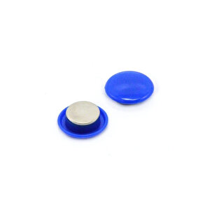 | Magnet 30 Mm Mıknatıs, Mavi, 6'lı Blister, Plastik Kaplama, Notlar İçin