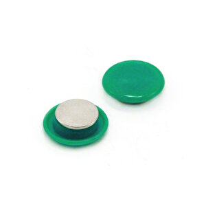 | Magnet 30 Mm Mıknatıs, Yeşil, 6'lı Blister, Plastik Kaplama, Notlar İçin