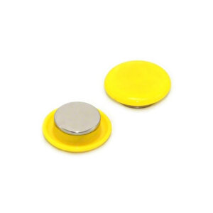 | Magnet 30 Mm Mıknatıs, Sarı, 6'lı Blister, Plastik Kaplama, Notlar İçin