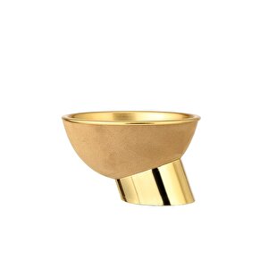 Gold Dekoratif Kase 20 Cm