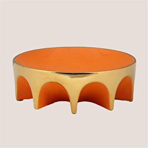 Seramik Turuncu Kolezyum Meyvelik 26*26*9 Cm