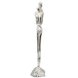Metal Sarılan Çift Obje 15x63 Cm Ak.ij0021