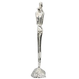 Vitale Metal Sarılan Çift Obje 15x63 Cm Ak.ij0021