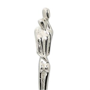 Vitale Metal Sarılan Çift Obje 15x63 Cm Ak.ij0021