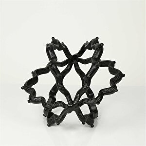 Vitale Siyah Halka Dekor Obje 21*21cm Ak.p248.362287