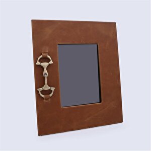 Deri Metal Tokalı Çerçeve 28*21*2 Cm