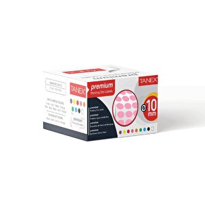 Tanex Nokta Etiket 10 Mm 5000 Adet Pembe