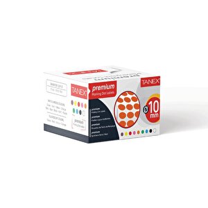 Tanex Nokta Etiket 10 Mm 5000 Adet Turuncu