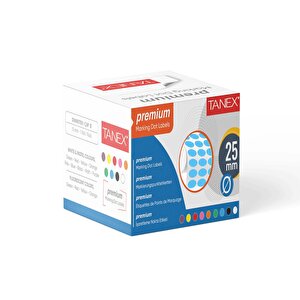 Nokta Etiket 25 Mm 2500 Adet Mavi