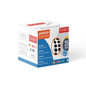Nokta Etiket 25 Mm 2500 Adet Siyah