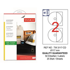 Tw-3117 117mm Polyester Etiket 25 Li