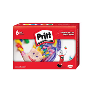 | Parmak Boyası Seti, 6 Renk X 30 Ml, Su Bazlı, Çocuklar İçin Güvenli