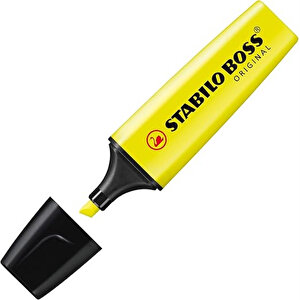 | Boss Original Fosforlu Kalem, Sarı, 2-5 Mm Uç, Su Bazlı Mürekkep, 4 Saat Kurumaya Dayanıklı