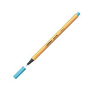 | Point 88 Fineliner Kalem, 0.4 Mm Uç, Uçuk Mavi, Metal Destekli Uç, Altıgen Tasarım