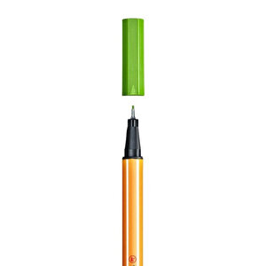 | Point 88 Fineliner Kalem, 0.4 Mm Uç, Yaprak Yeşili, Metal Destekli Uç, Altıgen Tasarım