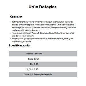 | Tikky Versatil Kalem, 0.3 Mm Uç, Siyah, Ergonomik Tutuş, Dayanıklı Yapı