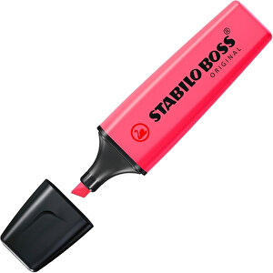 | Boss Original Fosforlu Kalem, Kırmızı, 2-5 Mm Uç, Su Bazlı Mürekkep, 4 Saat Kurumaya Dayanıklı