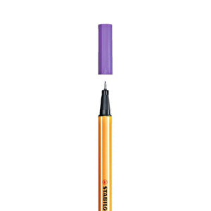 | Point 88 Fineliner Kalem, 0.4 Mm Uç, Mor, Metal Destekli Uç, Altıgen Tasarım