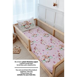 Montessori Nevresim Takımı (100x200) - For Baby Serisi - Gökkuşaklı Unicorn