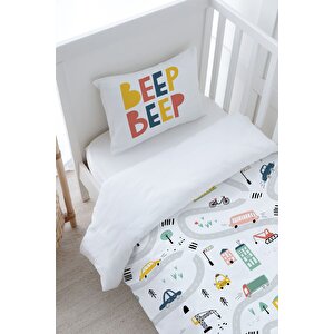 Bebek Boy Nevresim Takımı (100x150) - Iconic Serisi - Beep Beep