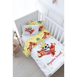 Bebek Boy Nevresim Takımı (100x150) - For Baby Serisi - Sarı - Kırmızı
