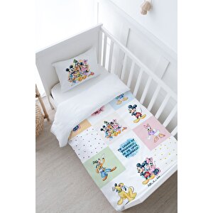 Bebek Boy Nevresim Takımı (100x150) - Cartoon Serisi - Minik Fare Ve Tüm Dostları Patchwork